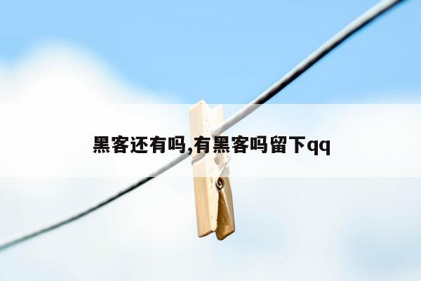 黑客还有吗,有黑客吗留下qq