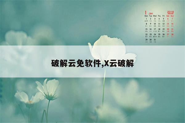 破解云免软件,X云破解