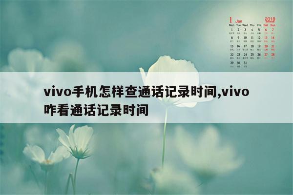 vivo手机怎样查通话记录时间,vivo咋看通话记录时间