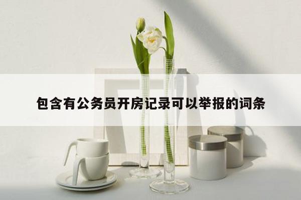 包含有公务员开房记录可以举报的词条