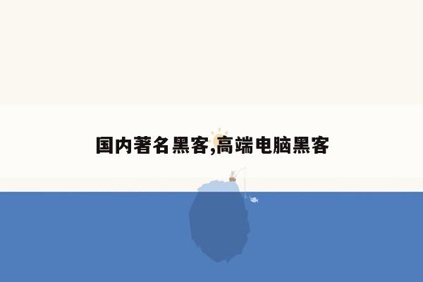 国内著名黑客,高端电脑黑客