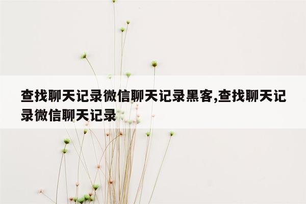 查找聊天记录微信聊天记录黑客,查找聊天记录微信聊天记录